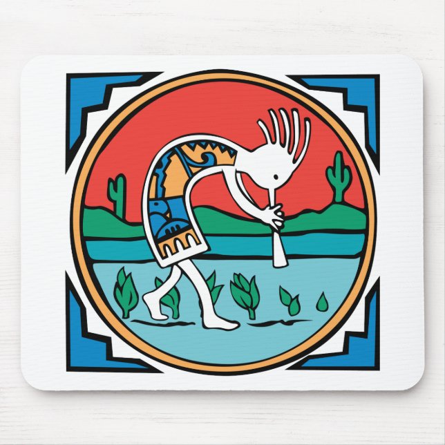Kokopelli färg musmatta (Framsidan)