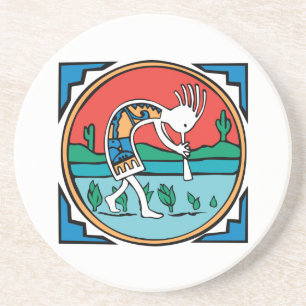 Kokopelli färg underlägg sandsten