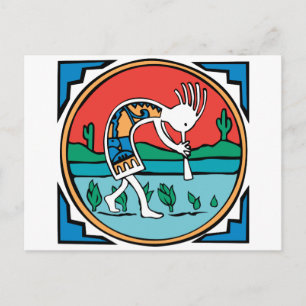 Kokopelli färg vykort
