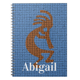 Kokopelli Flute Musical Symbol Mosaic Southwest Anteckningsbok
