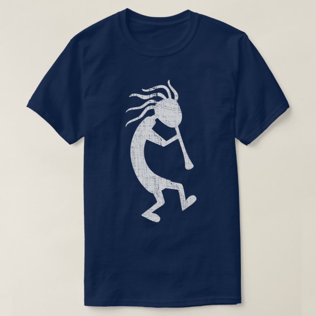 Kokopelli Flute Player Distress Fertility amp Tr T Shirt (Design framsida)