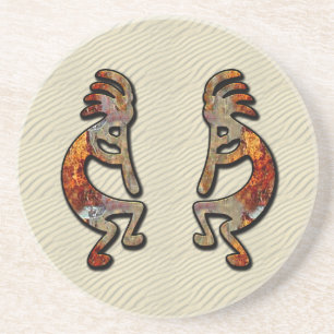 Kokopelli forntida flöjtspelare av öknen underlägg sandsten