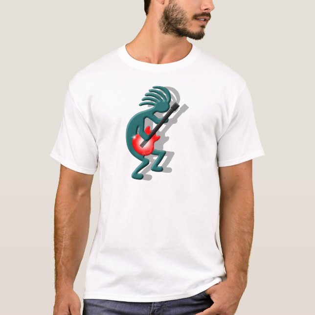 Kokopelli gitarr t shirt (Framsida)