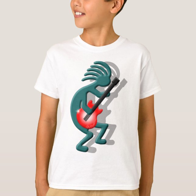 Kokopelli gitarr tee (Framsida)