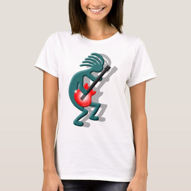 Kokopelli gitarr tee shirt (Framsida)