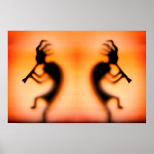 Kokopelli Good Times Spegelsabstrakt Poster