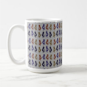 Kokopelli Group of Flute Pay Figurer Coffee Mu Kaffemugg