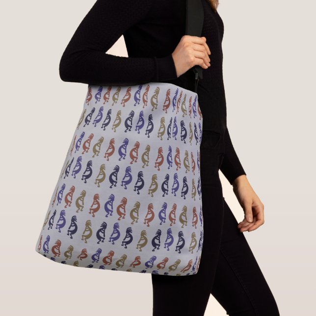 Kokopelli Group of Flute Pay Figurer Tote Bag Axelväska (Närbild)