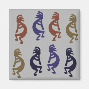 Kokopelli Group of Flute Play Figurer Magnet
