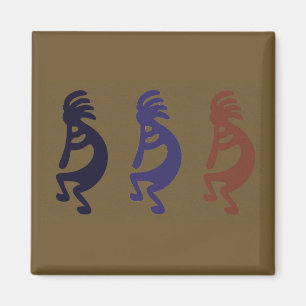Kokopelli Group of Flute Play Figurer Magnet