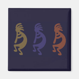 Kokopelli Group of Flute Play Figurer Magnet