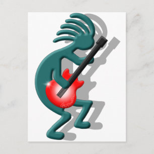Kokopelli Guitar Vykort