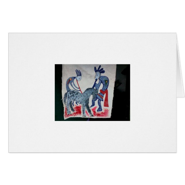 Kokopelli Hälsningskort (Framsidan Horizontal)