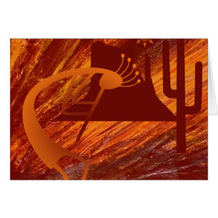 Kokopelli Heat Hälsningskort