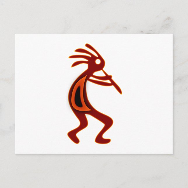Kokopelli Indianer Native American Vykort (Framsida)