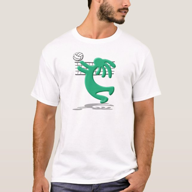 Kokopelli indianvolleyboll t-shirt (Framsida)