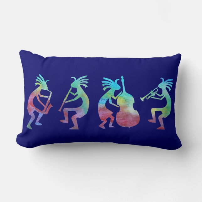 Kokopelli Jazzkvartett Lumbarkudde (Framsida)