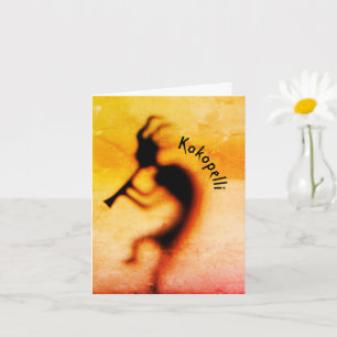 Kokopelli Joy Lycka till Note Card Kort