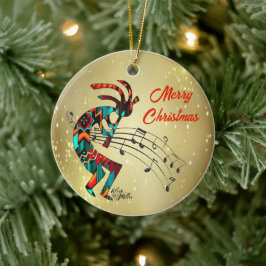 Kokopelli jul Ceramic Ornament