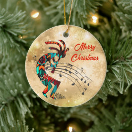 Kokopelli jul Ceramic Ornament