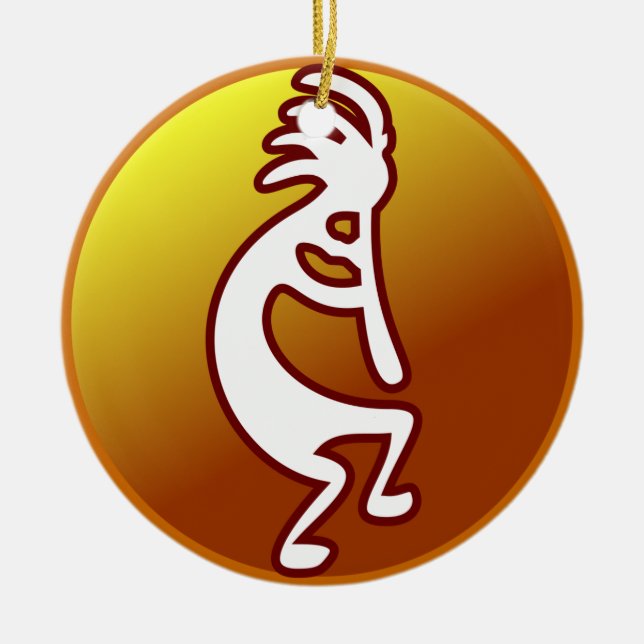 Kokopelli Julgransprydnad Keramik (Framsidan)