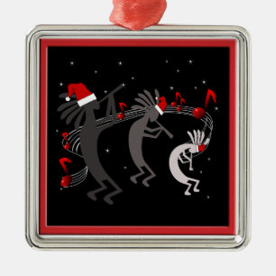 Kokopelli-julpremien för prydnadsföremål julgransprydnad metall
