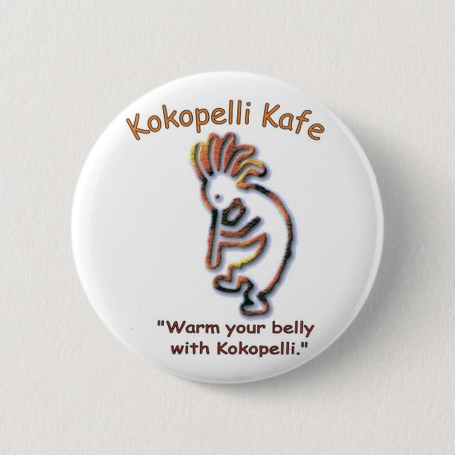 Kokopelli Kafe knäppas Knapp (Framsida)