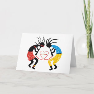 Kokopelli Kärlek-gratulationskort Kort