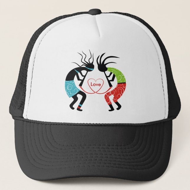 Kokopelli Kärlek Hats Keps (Framsida)