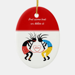 Kokopelli Kärlek Julgransprydnad Keramik