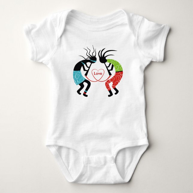 Kokopelli Kärlek T-Shirts. T Shirt (Framsida)