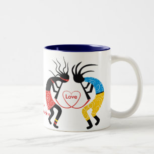 Kokopelli Kärlek Två-Tonad Mugg