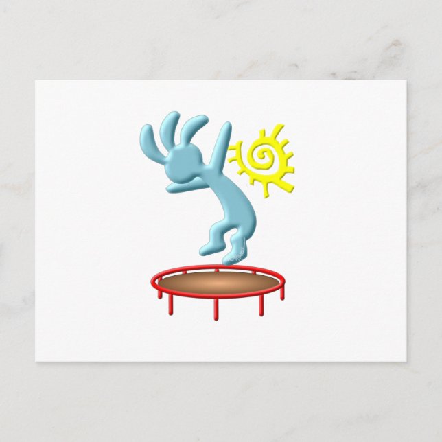 Kokopelli Kids Trampoline Vykort (Framsida)