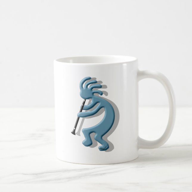 Kokopelli klarinett kaffemugg (Höger)