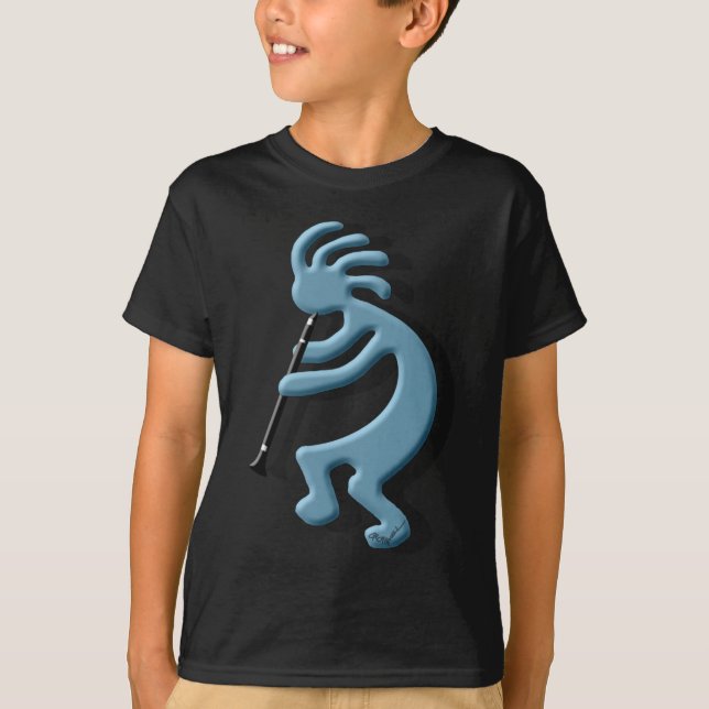 Kokopelli klarinett t shirt (Framsida)