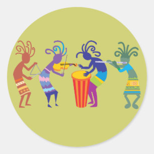 Kokopelli klistermärkear runt klistermärke