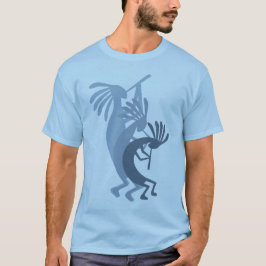 Kokopelli kommer ner Music Manar Blue Tshirt Tee
