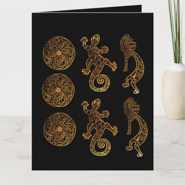 Kokopelli-konst Kort (Framsida)