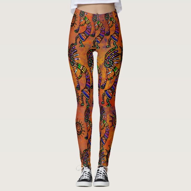 Kokopelli-konst Leggings (Framsida)