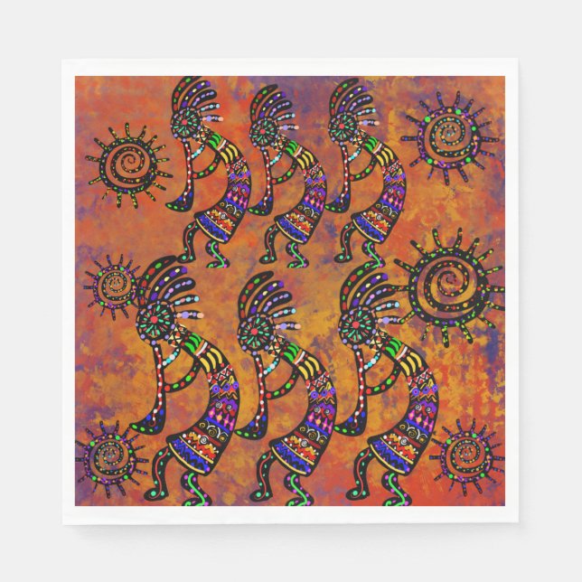 Kokopelli-konst  pappersservett (Framsidan)