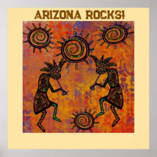 Kokopelli-konst Poster