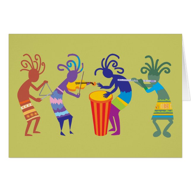 Kokopelli kort (Framsidan Horizontal)