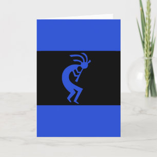 Kokopelli långa blått kort