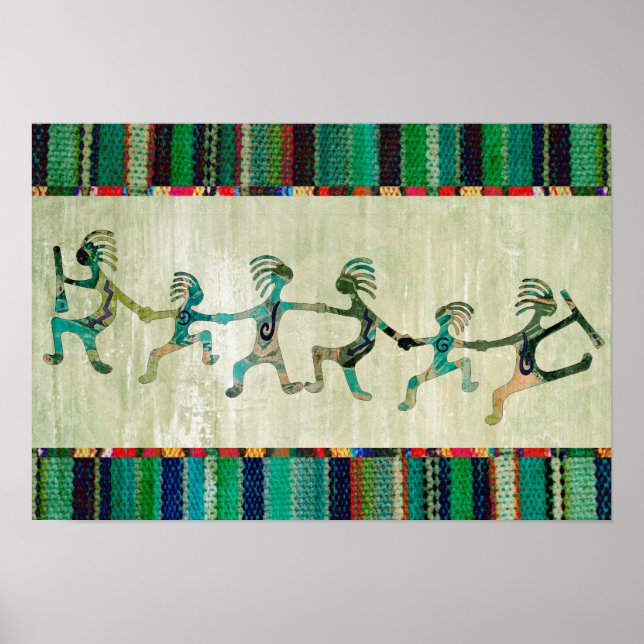 KOKOPELLI lustig familjär + dina idéer Poster (Framsidan)