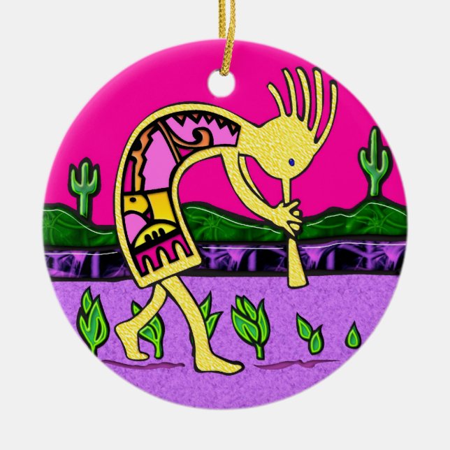 Kokopelli Lycka till Ornament (Framsidan)