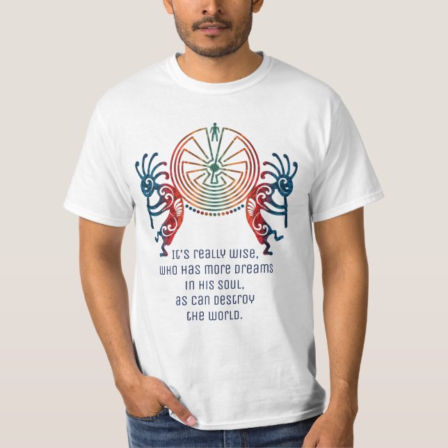 KOKOPELLI/MAN I MAZEN + din text Tee (Framsida)