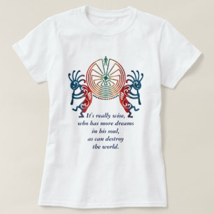 KOKOPELLI/MAN I MAZEN + din text Tee Shirt