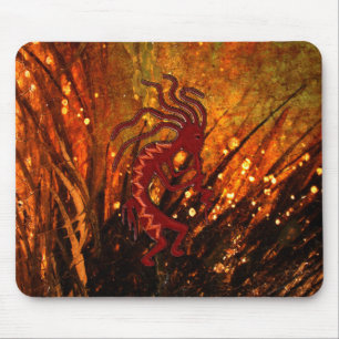 Kokopelli med Fireflies Musmatta