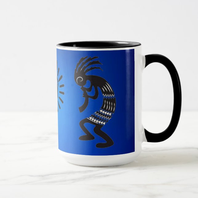 Kokopelli med inhemsk amerikansk Sol-symbol Mugg (Höger)