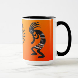 Kokopelli med inhemsk amerikansk Sol-symbol Mugg